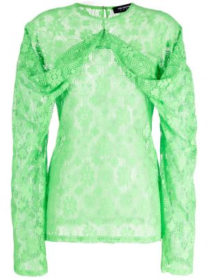 Bluză cu model floral transparente Kiko Kostadinov verde