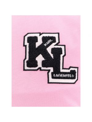 Top de algodón Karl Lagerfeld rosa