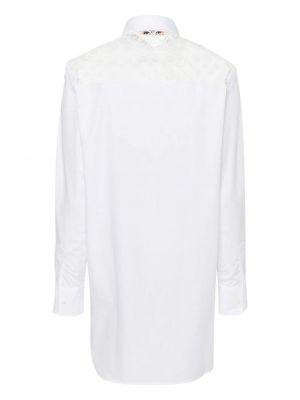 Krajková bavlněná košile Ermanno Scervino bílá