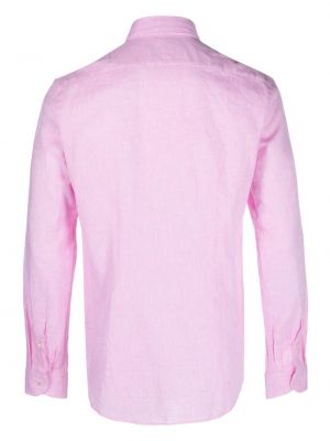 Leinen hemd aus baumwoll Manuel Ritz pink