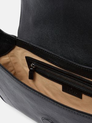Bolsa de hombro de cuero Gucci negro