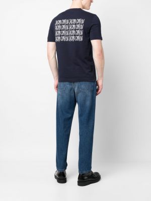 T-shirt aus baumwoll mit print Jacob Cohën blau
