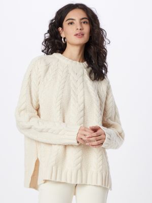 Памучен пуловер Hope бяло