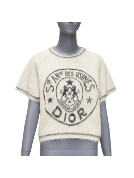 Top retro Dior Vintage beżowy