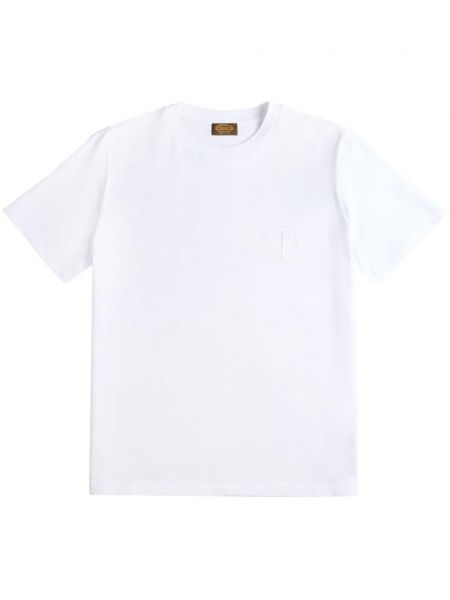 Bavlnené tričko s výšivkou Tod's biela
