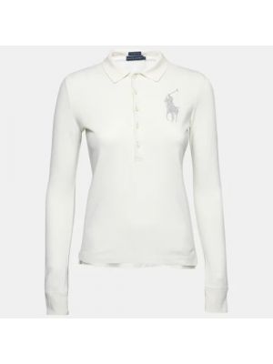 Top bawełniany Ralph Lauren Pre-owned beżowy