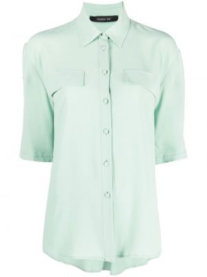 Пухена риза с копчета Federica Tosi зелено