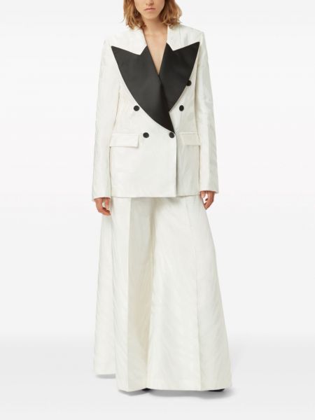 Spodnie żakardowe Nina Ricci białe