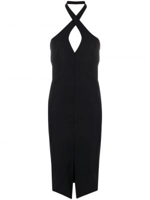 Ujjatlan testhezálló midi ruha Chiara Boni La Petite Robe - fekete