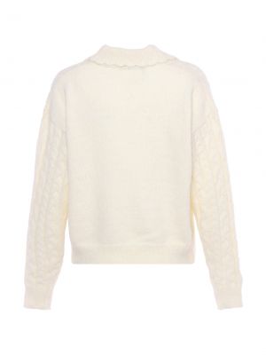 Памучен пуловер Faina бяло