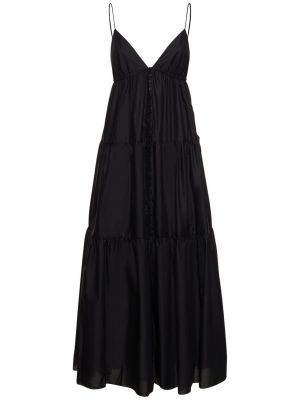 Памучна рокля тип риза Matteau черно