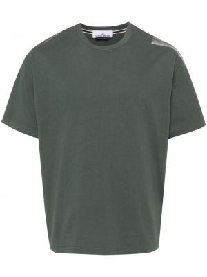Βαμβακερή μπλούζα με σχέδιο Stone Island πράσινο