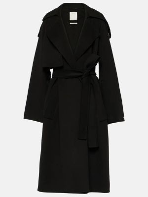 Μάλλινο παλτό Sportmax μαύρο