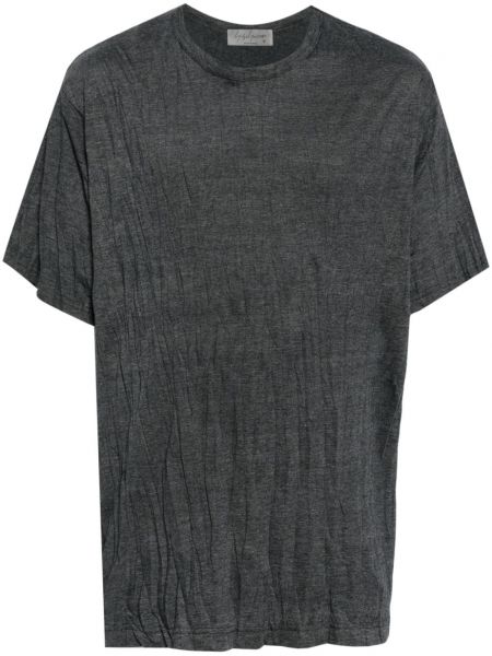 Βαμβακερή μπλούζα Yohji Yamamoto γκρι