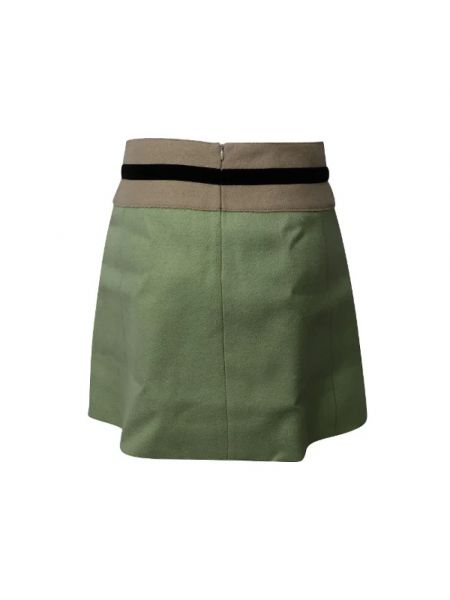 Falda de lana Miu Miu Pre-owned verde