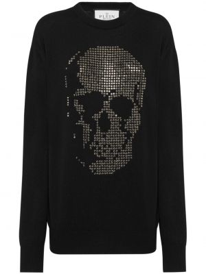 Czarna bluza z kryształkami Philipp Plein