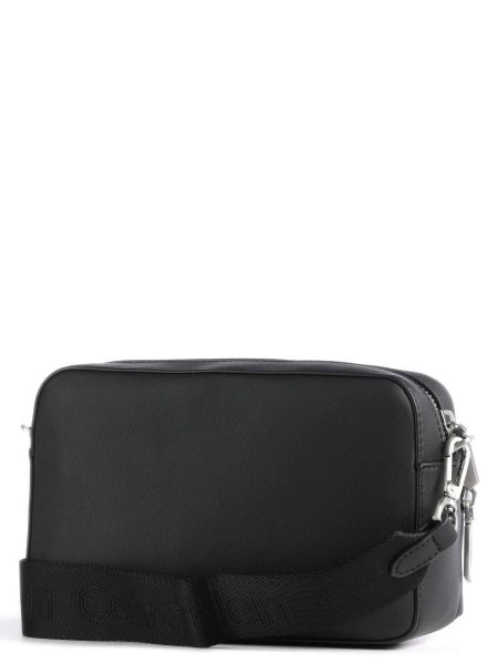 Кожаная сумка через плечо из искусственной кожи Calvin Klein черная