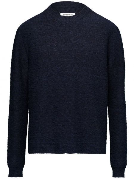 Πλεκτός πουλόβερ με στρογγυλή λαιμόκοψη Maison Margiela μπλε