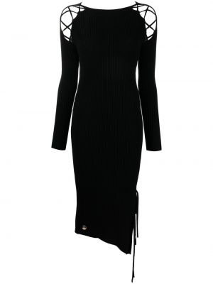 Κοκτέιλ φόρεμα με δαντέλα Philipp Plein μαύρο