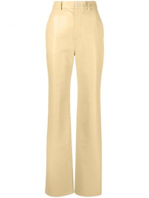 Pantalon droit taille haute Nanushka beige