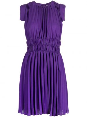Plisirana mini obleka Liu Jo vijolična