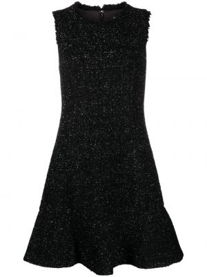 Коктейлна рокля без ръкави от туид Kate Spade черно