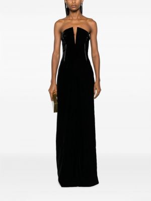 Sametové večerní šaty Tom Ford černé