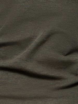 Vlněný přiléhavý kardigan Lemaire černý