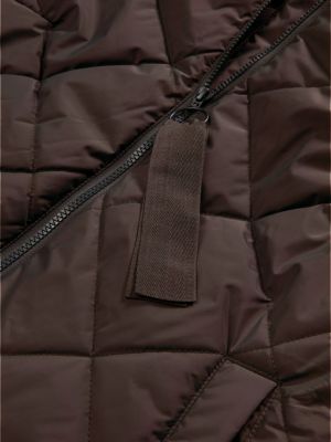 Длинное пальто с капюшоном Bpc Bonprix Collection коричневое