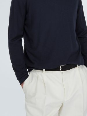 Kašmira džemperis ar augstu apkakli Loro Piana zils