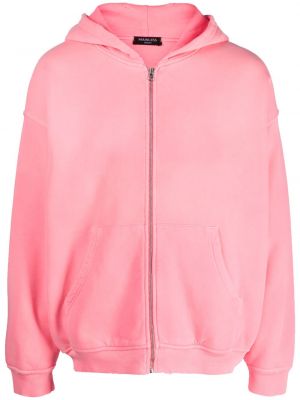 Obrabljena jakna s kapuco Mainless roza