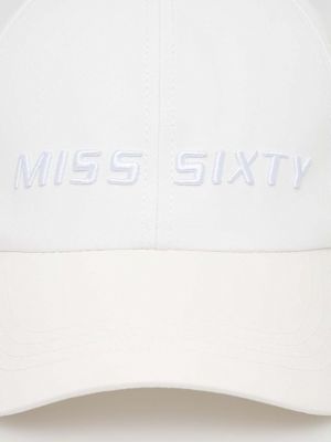 Хлопковая кепка с аппликацией Miss Sixty белая