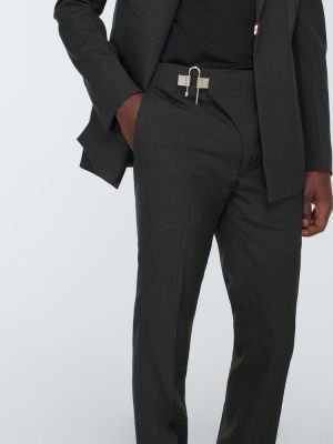 Slim fit vlnený oblek Givenchy sivá