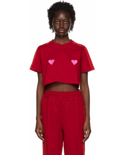 T-shirt bawełniana Adidas X Ivy Park, czerwony