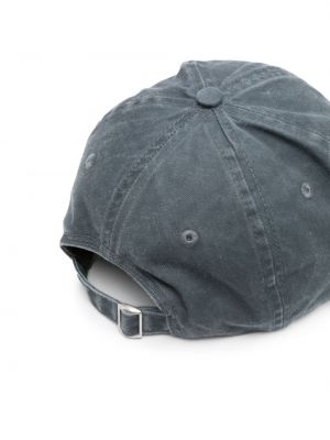 Haftowana czapka z daszkiem bawełniana Axel Arigato szara