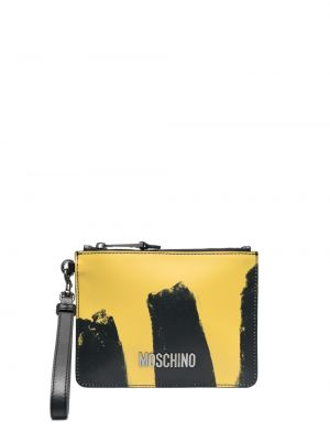 Кожени чанта тип „портмоне“ с принт с абстрактен десен Moschino