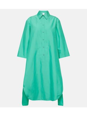 Pamučna midi haljina Max Mara zelena