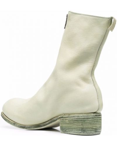 Kotníkové boty na zip Guidi bílé