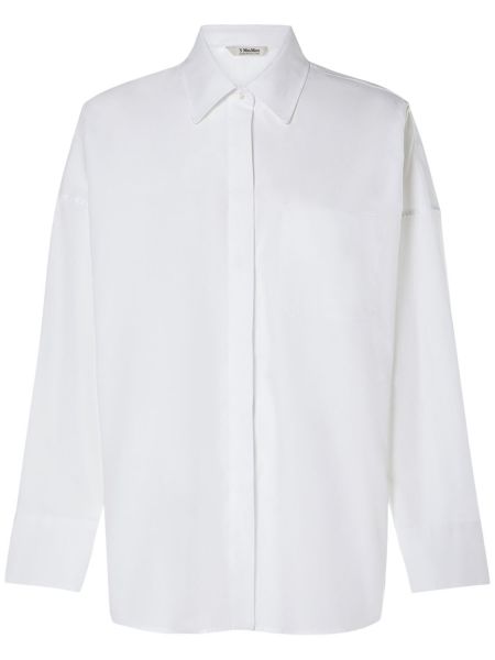 Camisa de algodón 's Max Mara blanco