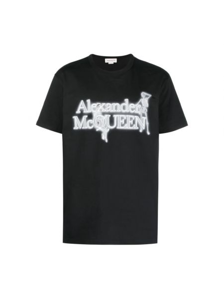 T-shirt mit rundem ausschnitt Alexander Mcqueen schwarz