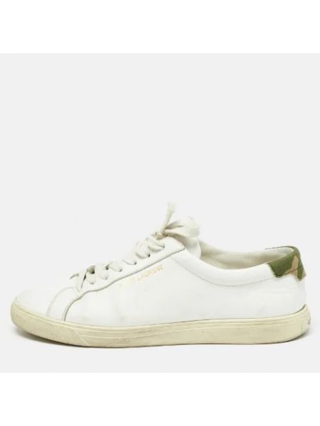 Sneakersy skórzane retro Yves Saint Laurent Vintage białe
