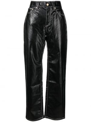 Δερμάτινο παντελόνι με ίσιο πόδι Eytys μαύρο