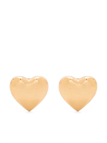 Uhani z vzorcem srca Moschino Pre-owned zlata