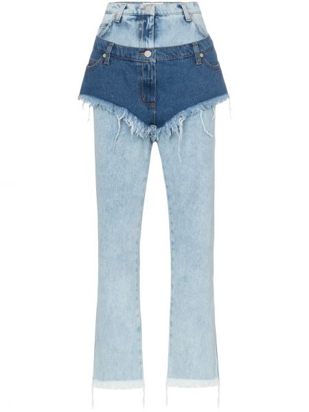 Straight fit džíny s vysokým pasem Natasha Zinko modré