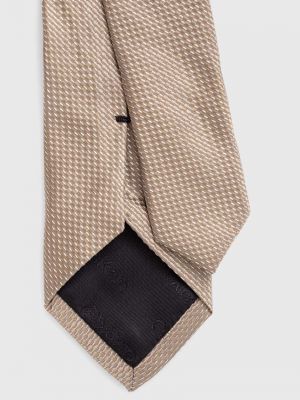Jedwabny krawat Calvin Klein beżowy