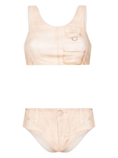 Painettu bikinit Acne Studios keltainen