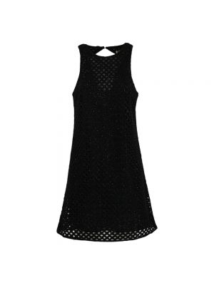 Sukienka mini z siateczką Twinset czarna