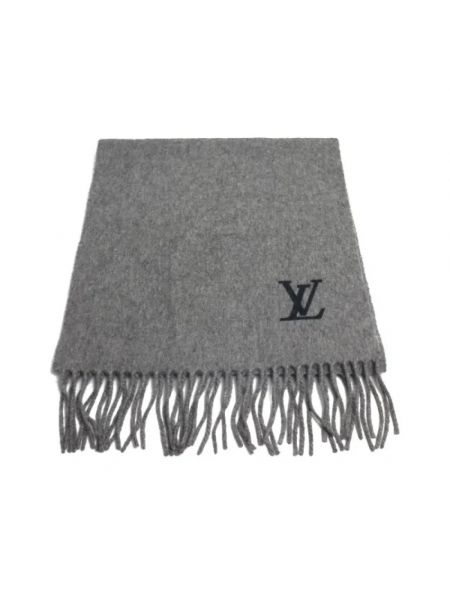 Bufanda de cachemir retro Louis Vuitton Vintage gris