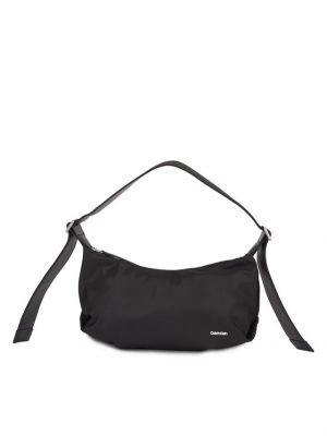 Najlonska najlonska torba za preko ramena bootcut Calvin Klein crna