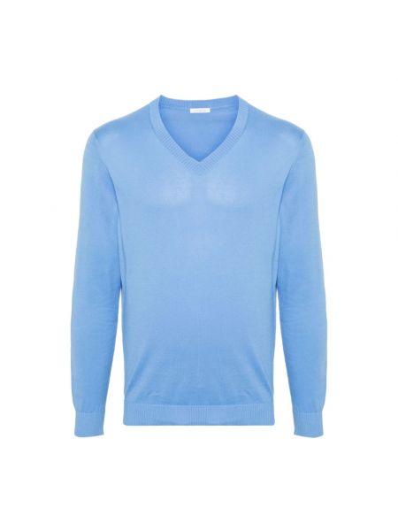 Sweter z dekoltem w serek Malo niebieski